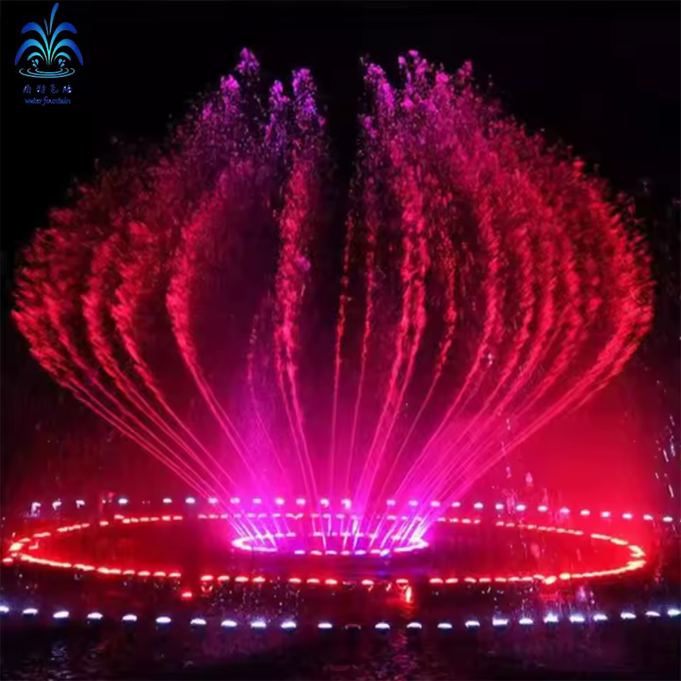Fontana musicale danzante con luci sincronizzate