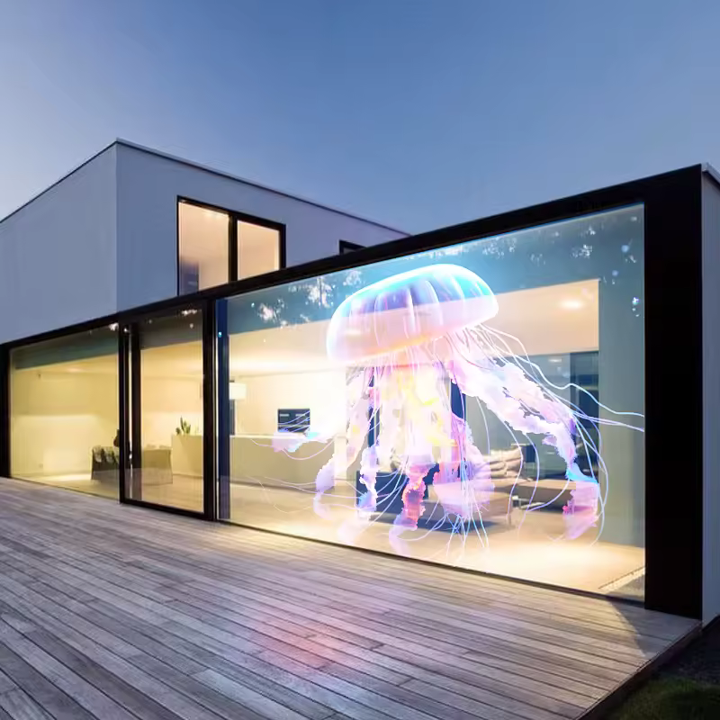 Schermo LED trasparente olografico per vetrine