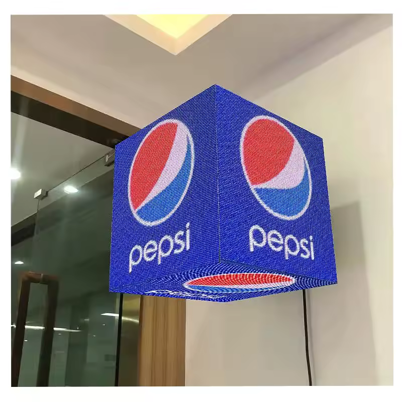Cubo LED pubblicitario outdoor a 5 lati