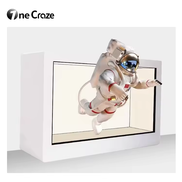 Holobox interattivo con LCD trasparente e touch screen