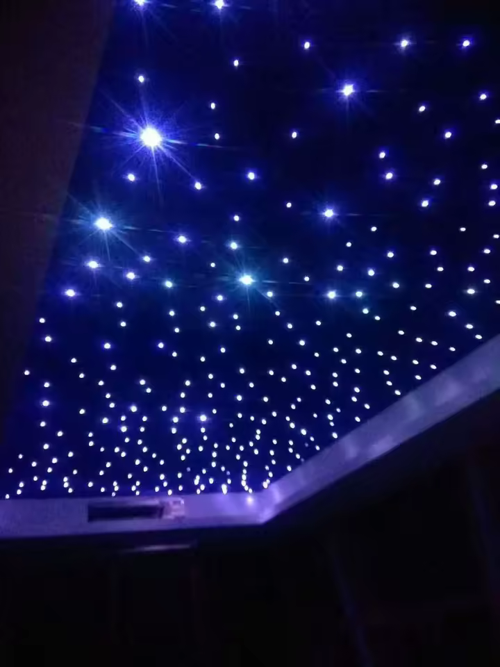 Kit cielo stellato RGB in fibra ottica con controllo vocale