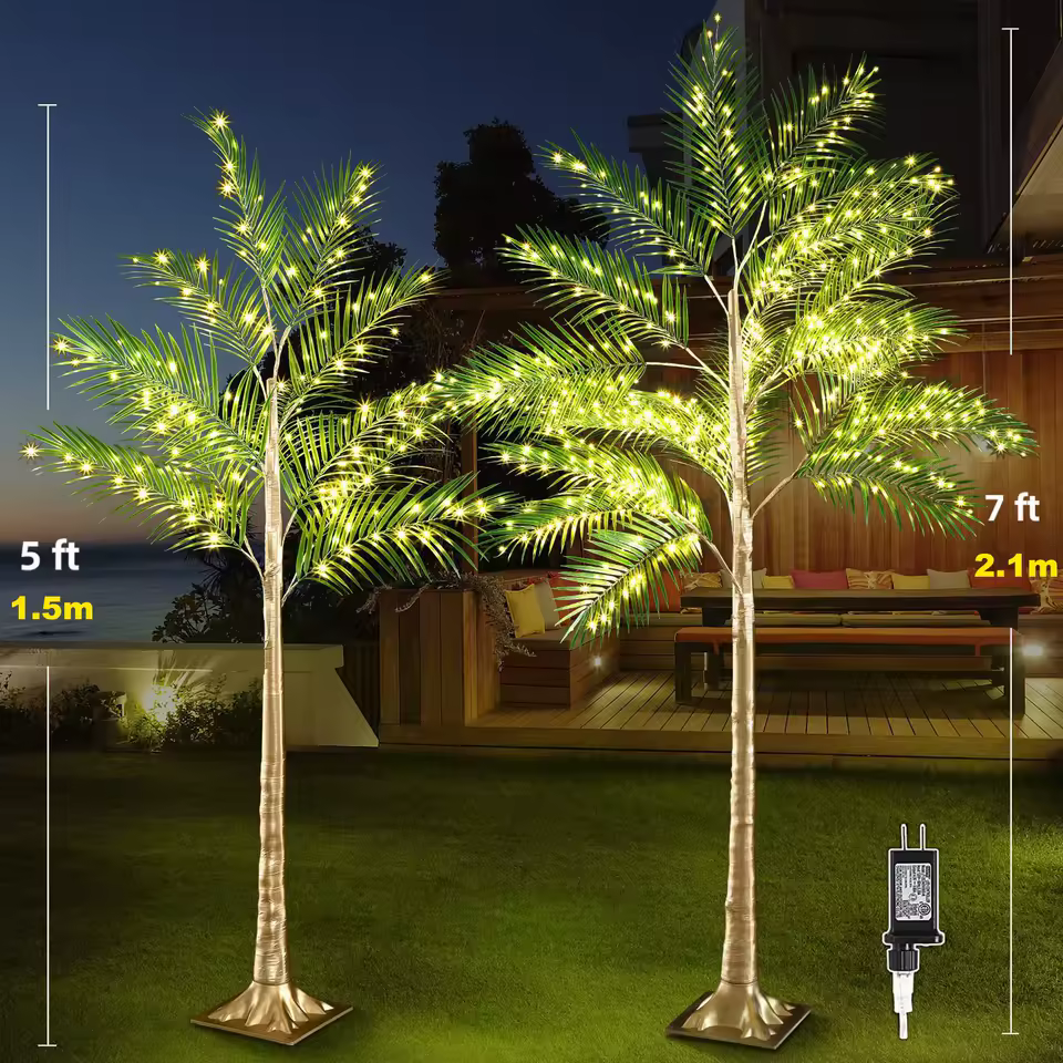 Palma artificiale LED 1,5/2,1 m IP44