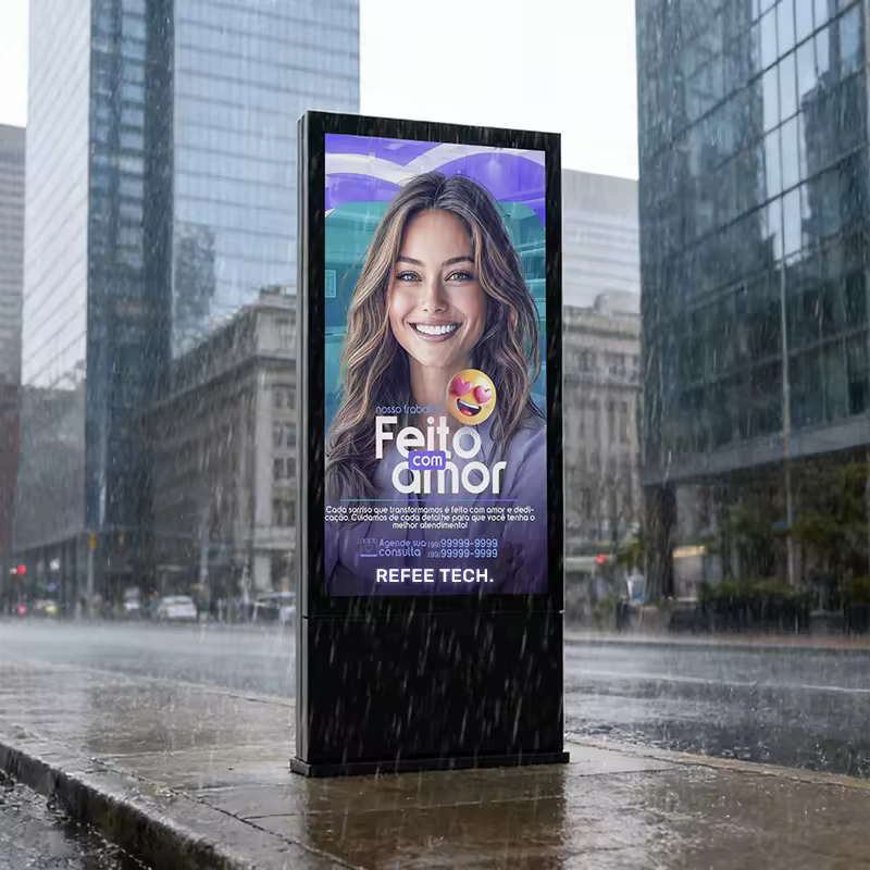 Totem digital signage outdoor 55–81″ IP65